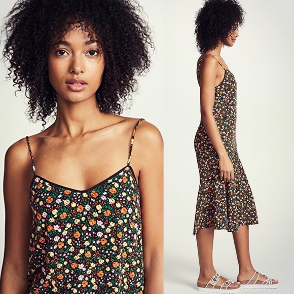 GANNI Joycedale slip dress 100% silk size XS (fits like XXS) - Picture 3 of 14